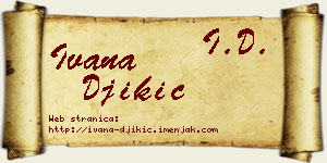 Ivana Đikić vizit kartica
